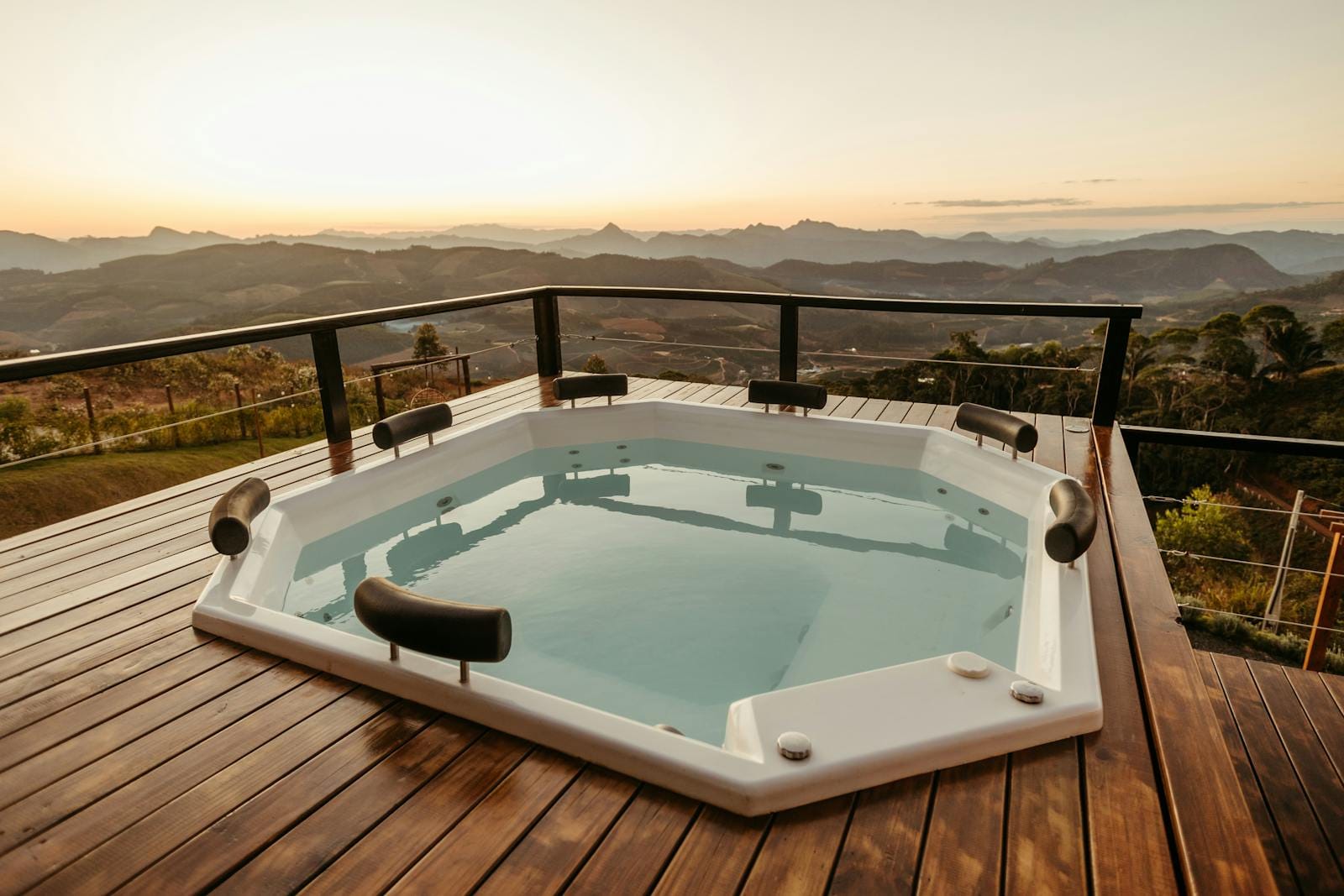 Relaxing hot tub with Hot Tub Wiring